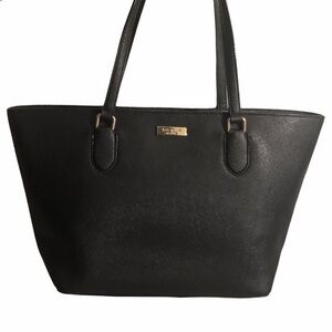 Kate spade black saffiano leather tote bag